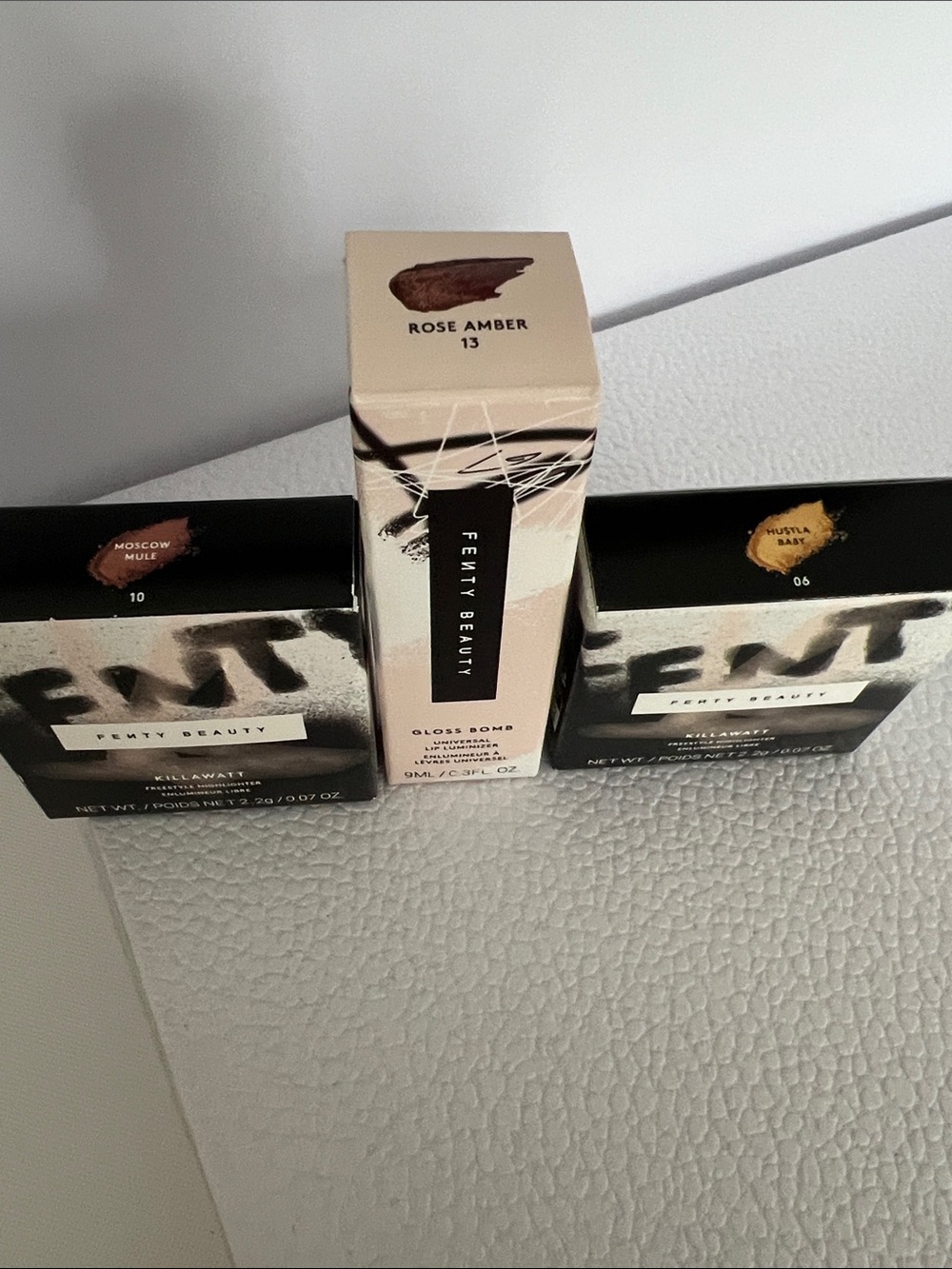 Fenty Beauty bundle deal! 2 mini Killawatt highlighter and Rose Amber Gloss Bomb